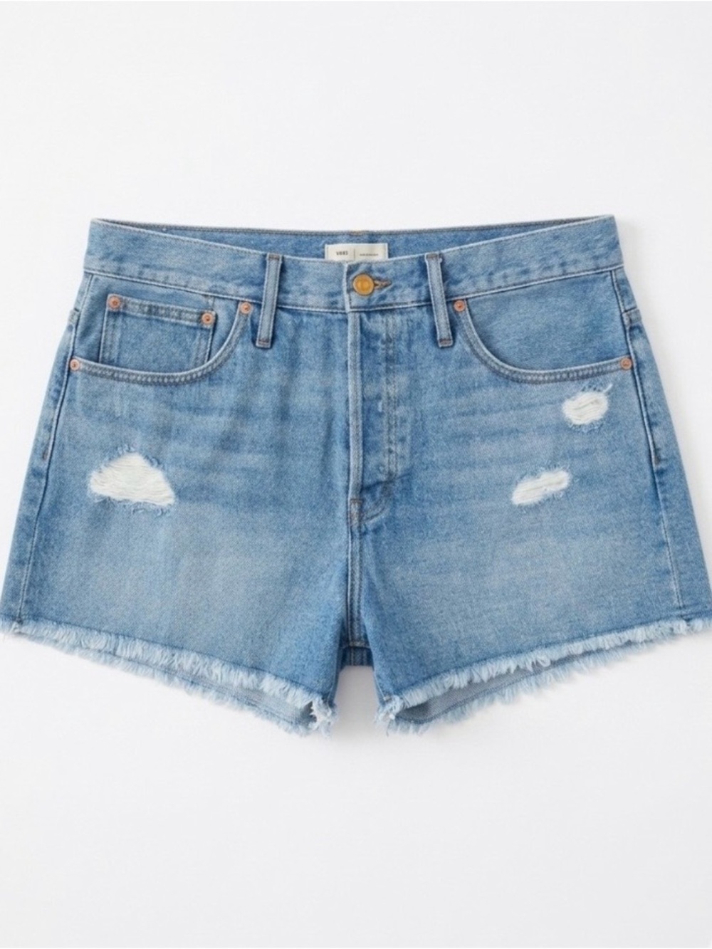 Madewell Relaxed denim shorts Size 32 Frayed hem distressed